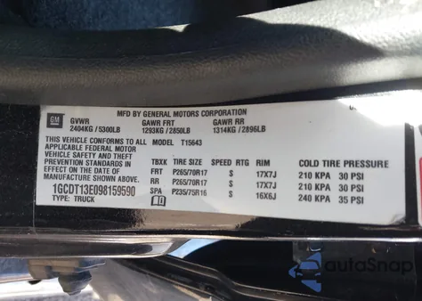 2009 Chevrolet Colorado Lt z USA, uszkodzony, nr VIN 1GCDT13E098159590